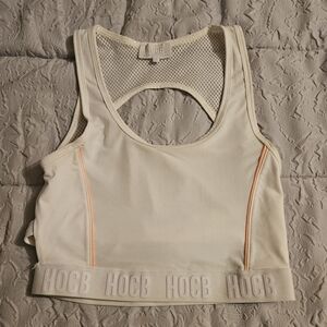 💜3/$12💜 White Racerback Sports Bra with Stretchy Fabric